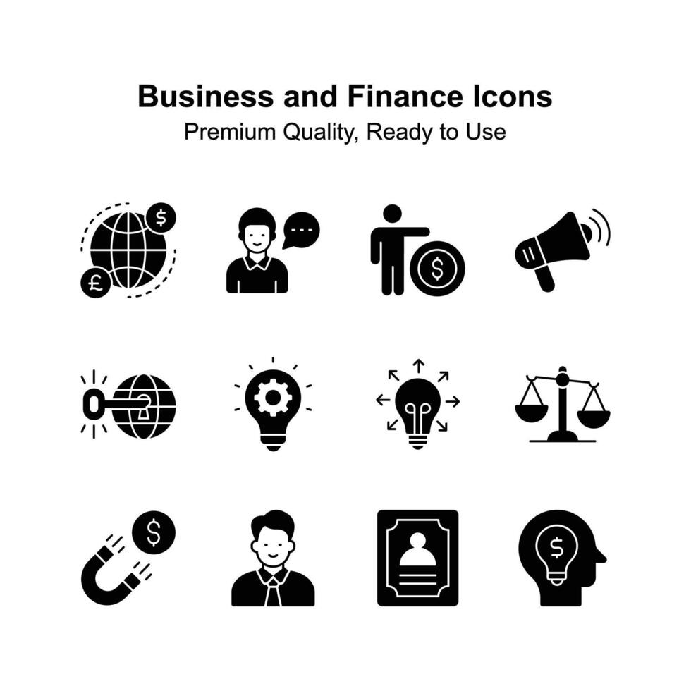Have a look at amazing icons set of business and finance, premium vectors