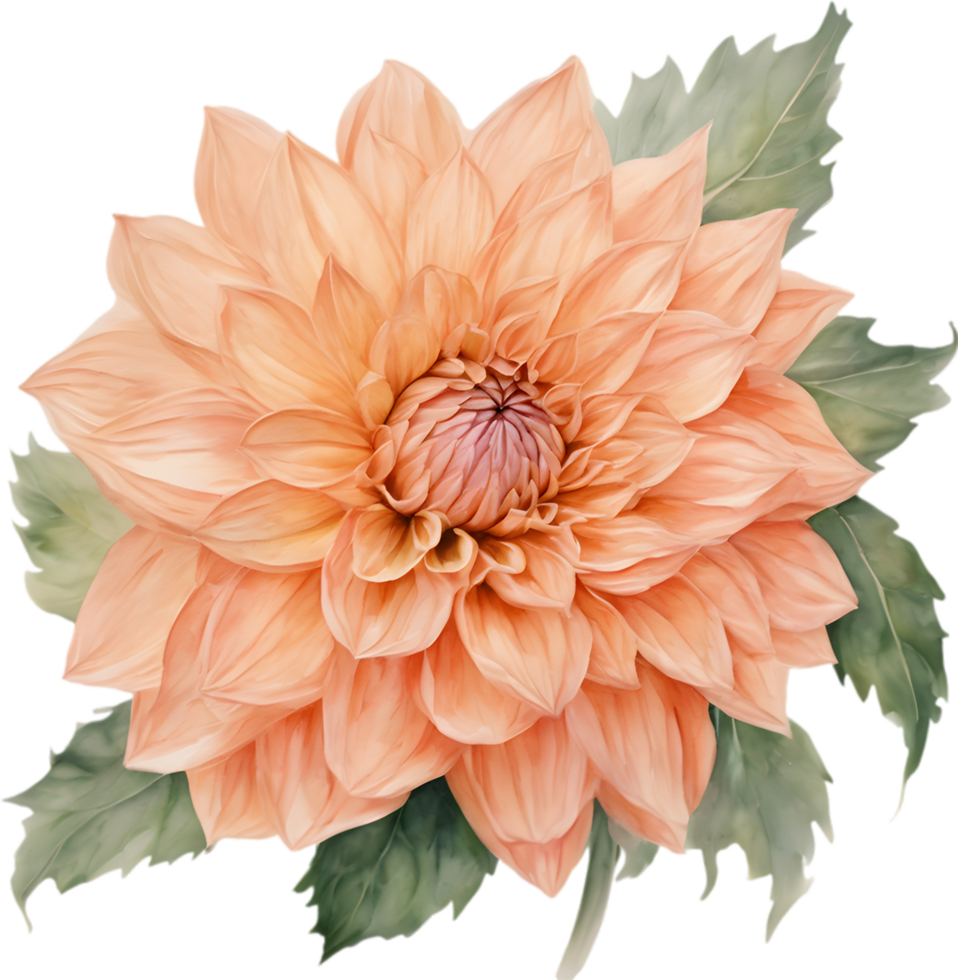 Close-up of a blooming dahlia flower. AI-Generated. png