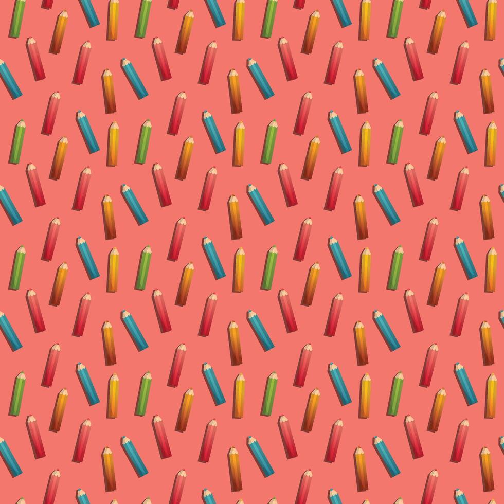pencil color pattern illustration with pink background vector