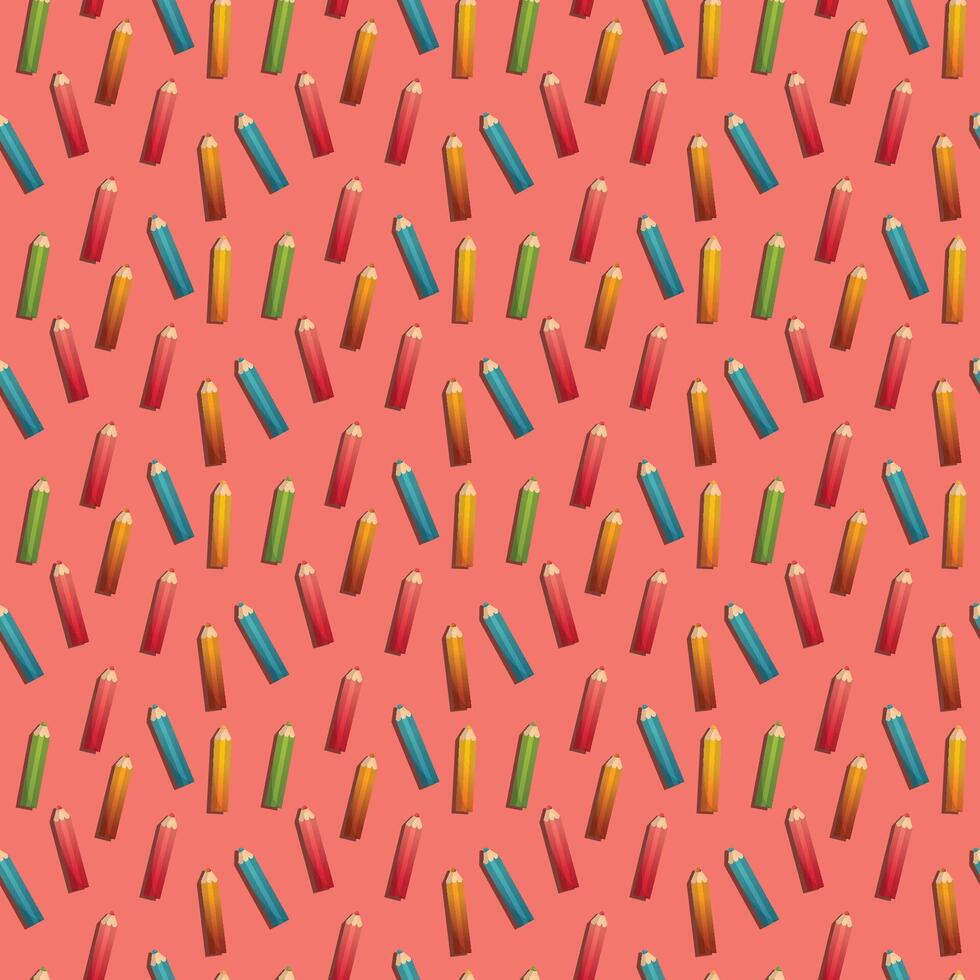 pencil color pattern illustration with pink background vector