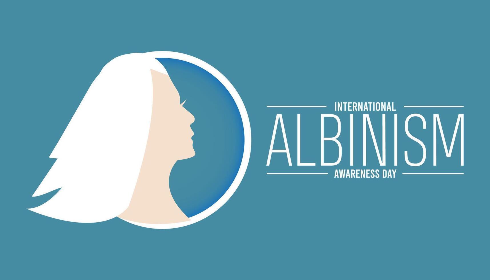 INTERNATIONAL ALBINISM AWARENESS DAY observed every year in June. Template for background, banner, card, poster with text inscription. vector