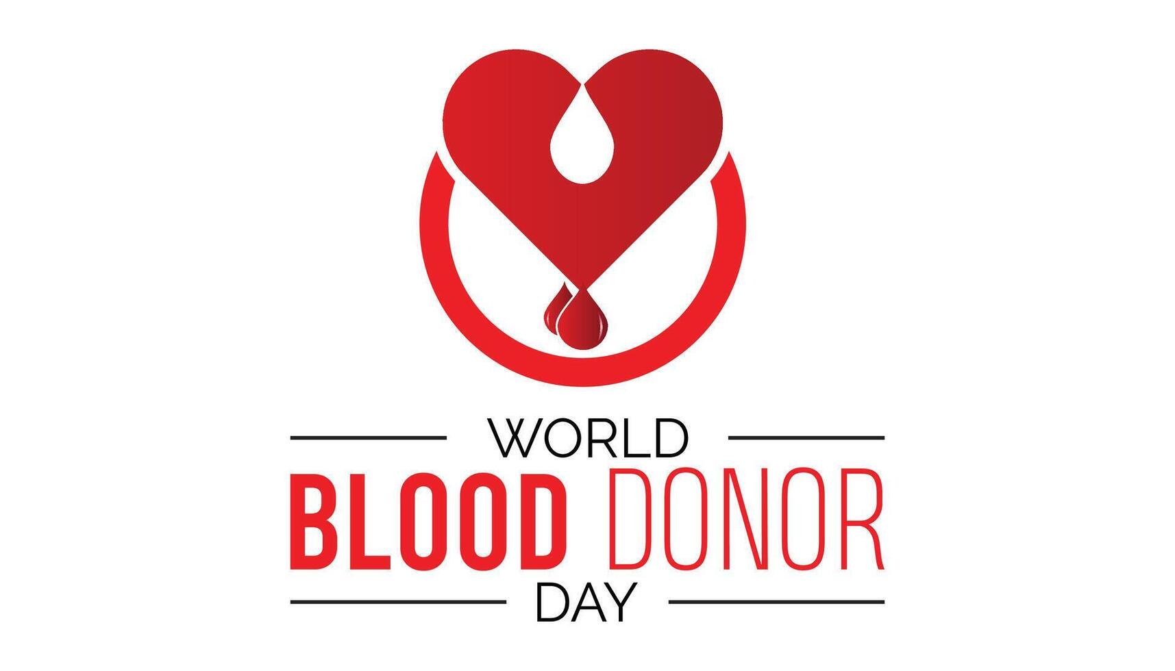 World Blood Donor Day observed every year in June. Template for background, banner, card, poster with text inscription. vector