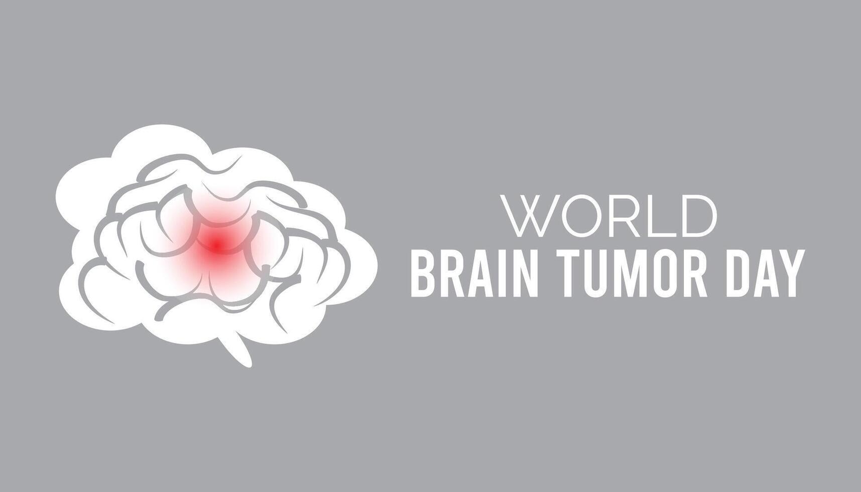 World Brain Tumor Day observed every year in June. Template for background, banner, card, poster with text inscription. vector