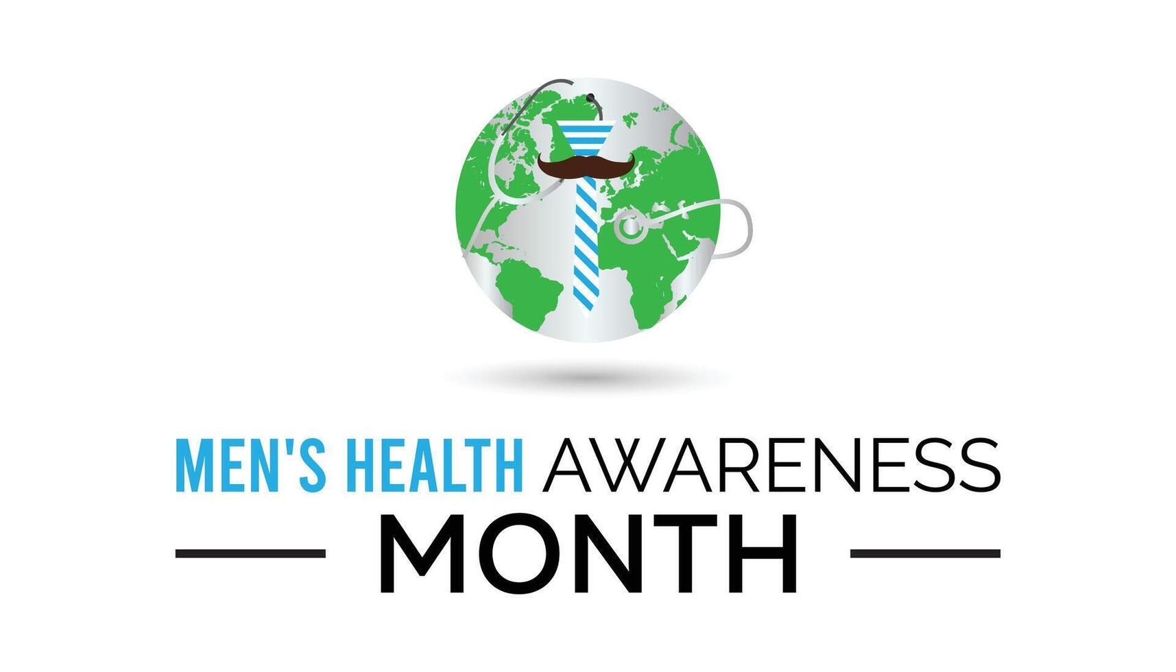 Men's Health Awareness Month observed every year in June. Template for background, banner, card, poster with text inscription. vector