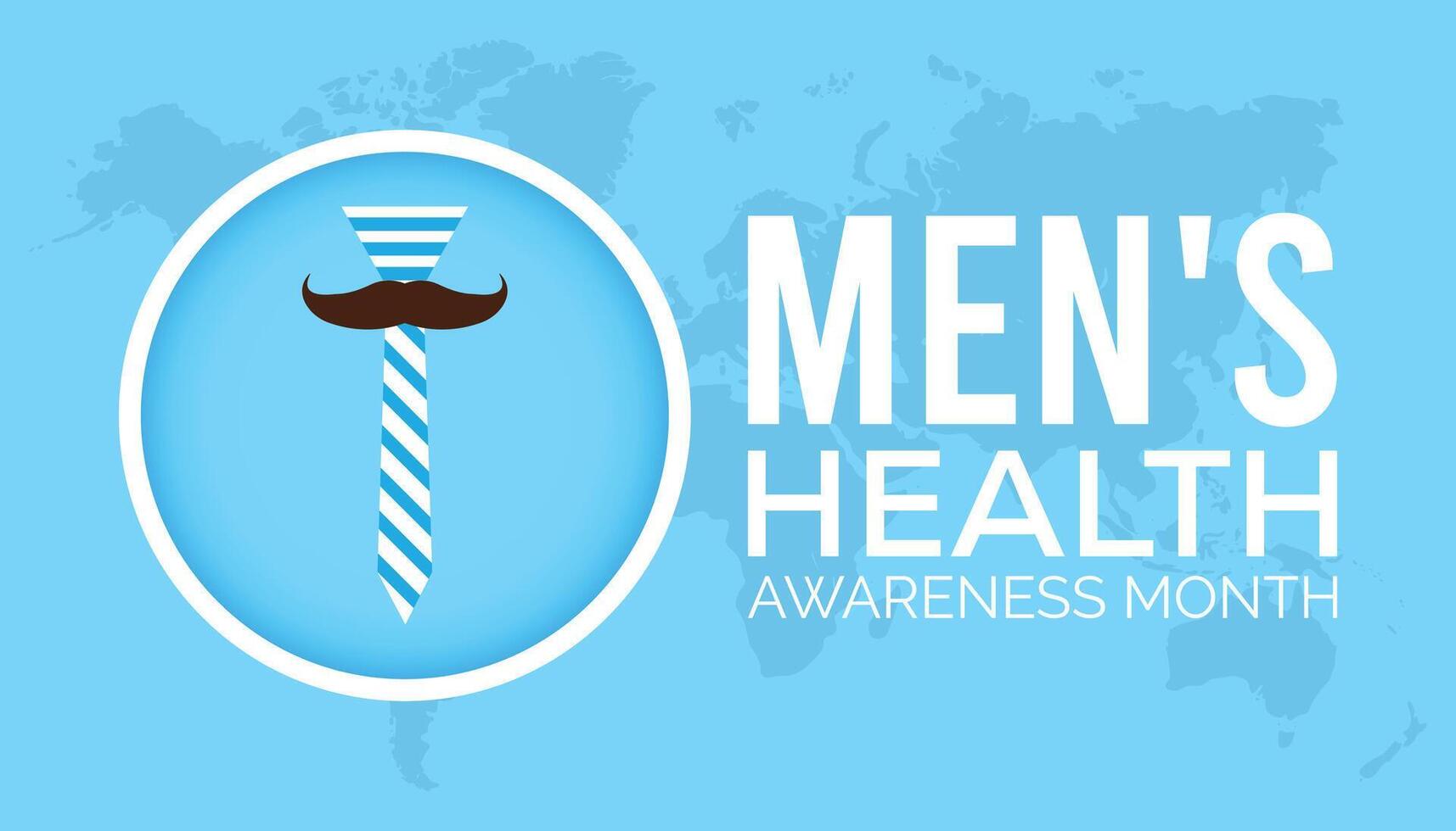 Men's Health Awareness Month observed every year in June. Template for background, banner, card, poster with text inscription. vector
