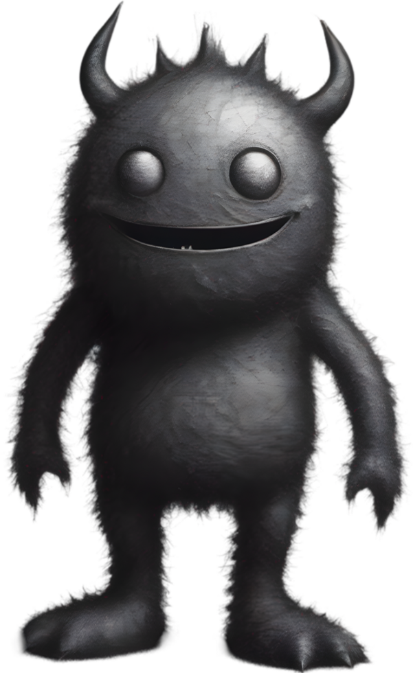 Pencil sketches of a cute monster. Ai-generated. png