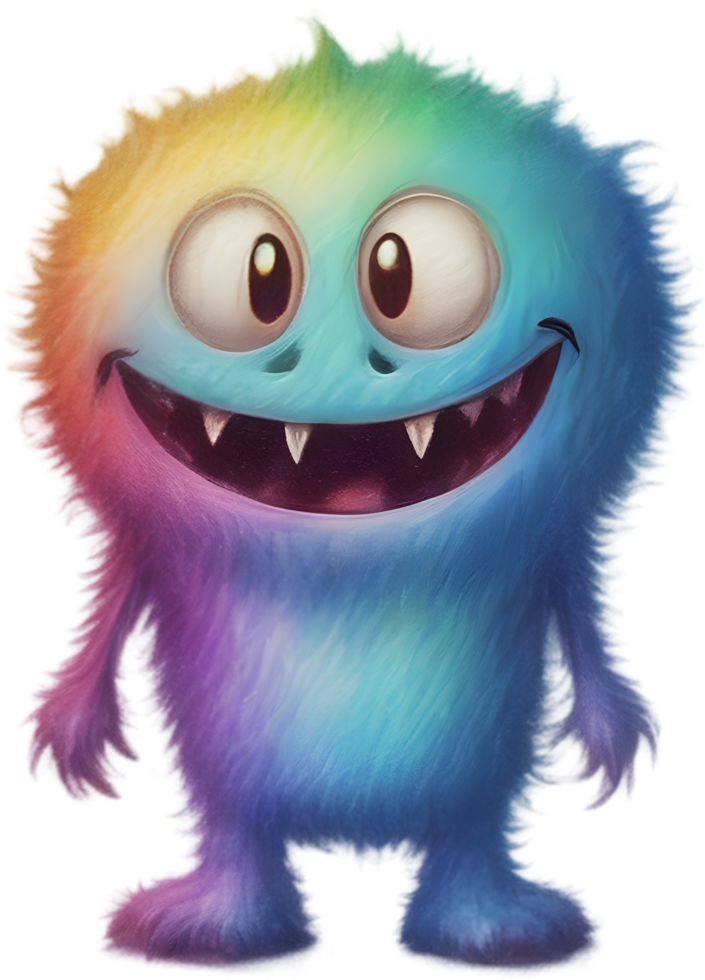 Pencil sketches of a cute monster. Ai-generated. png