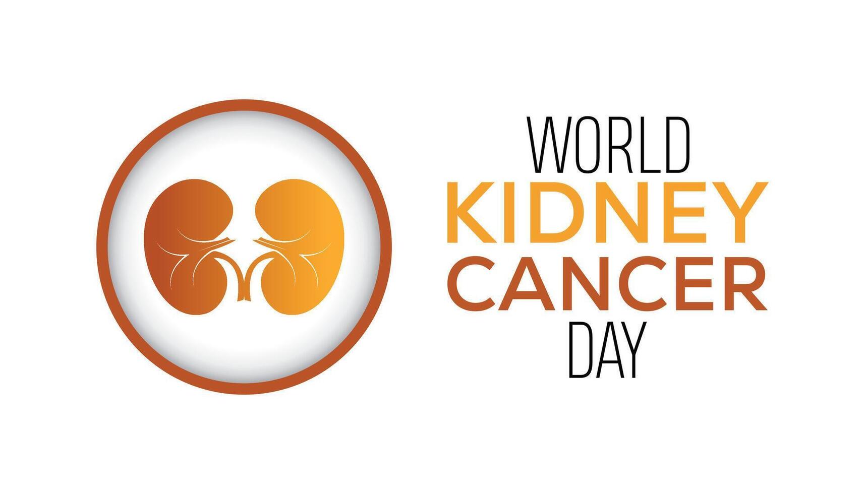 World Kidney Cancer Day observed every year in June. Template for background, banner, card, poster with text inscription. vector