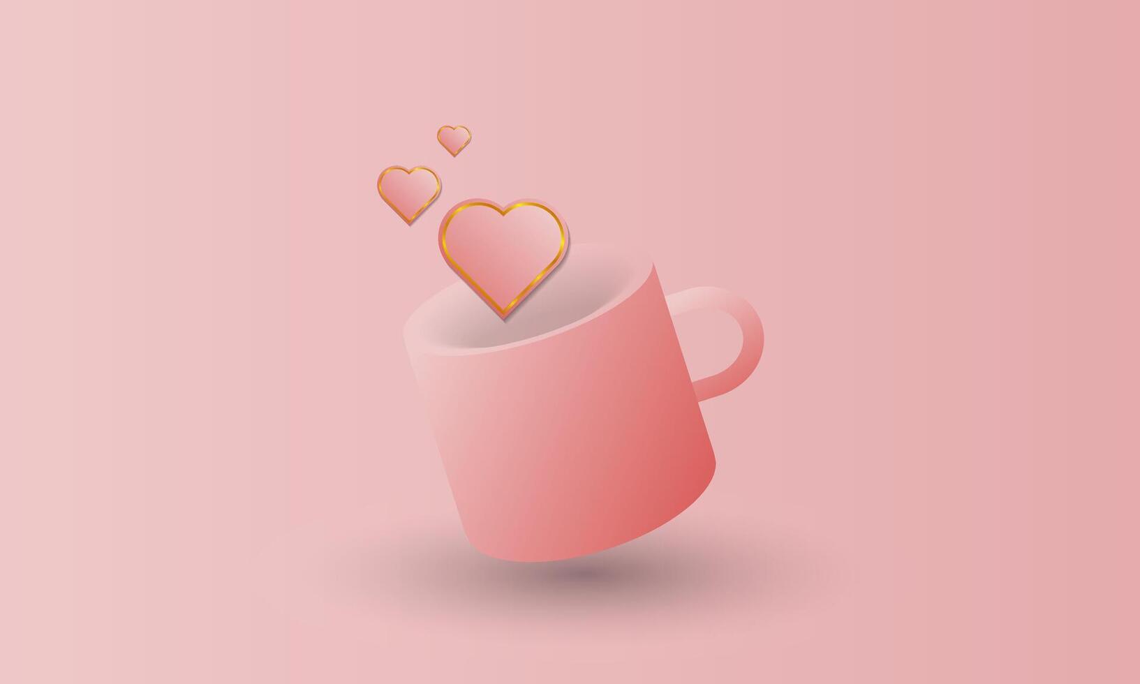 Cute and modern 3 dimensional glass design vector