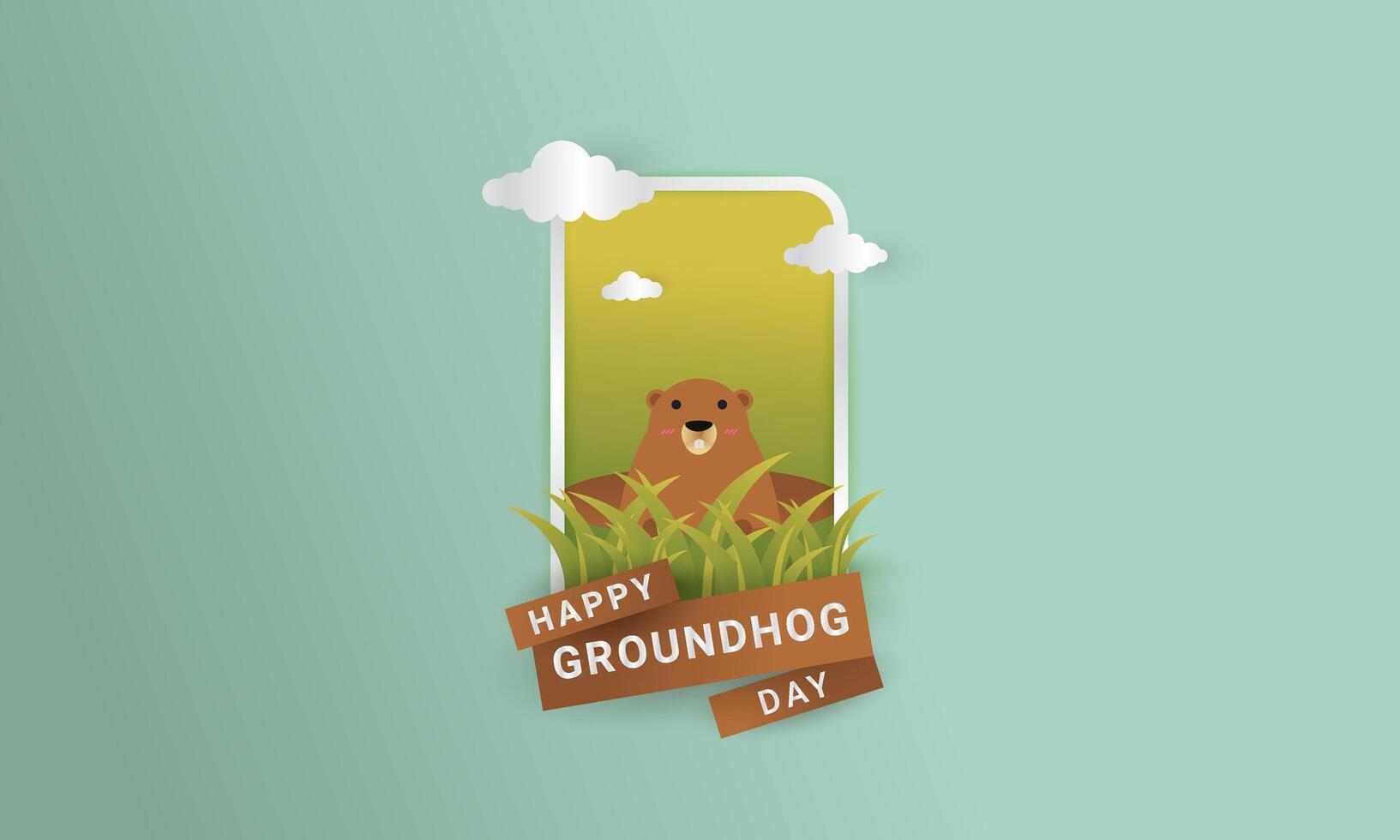 contento marmota día, Perfecto para antecedentes, carteles, cubiertas, fondos de pantalla, y más vector