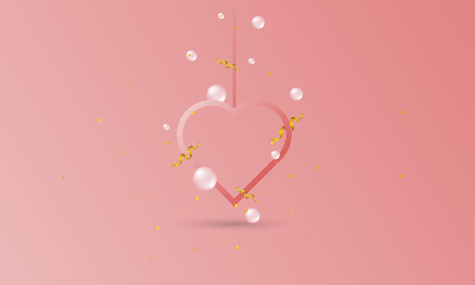 Valentine's themed background design with a paper cut style, perfect for Valentine's Day backgrounds vector