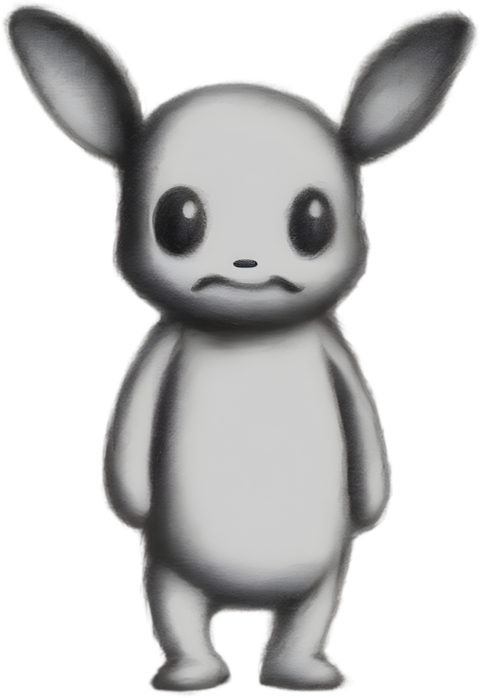 Pencil sketches of a cute creature. Ai-generated. png