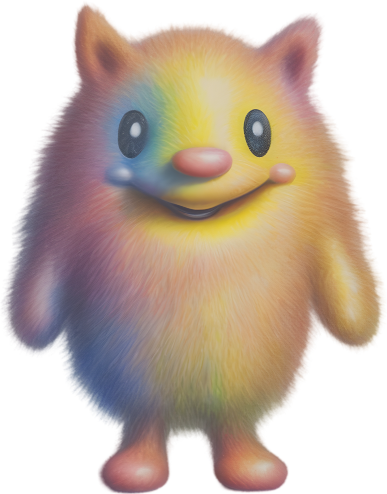 Pencil sketches of a cute creature. Ai-generated. png