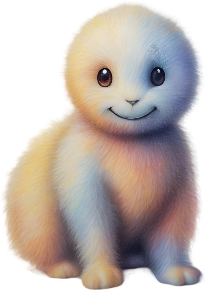 Pencil sketches of a cute creature. Ai-generated. png