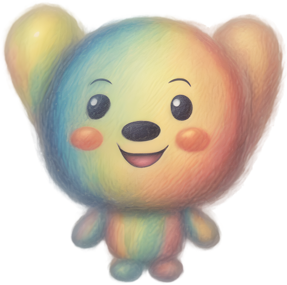 Pencil sketches of a cute creature. Ai-generated. png