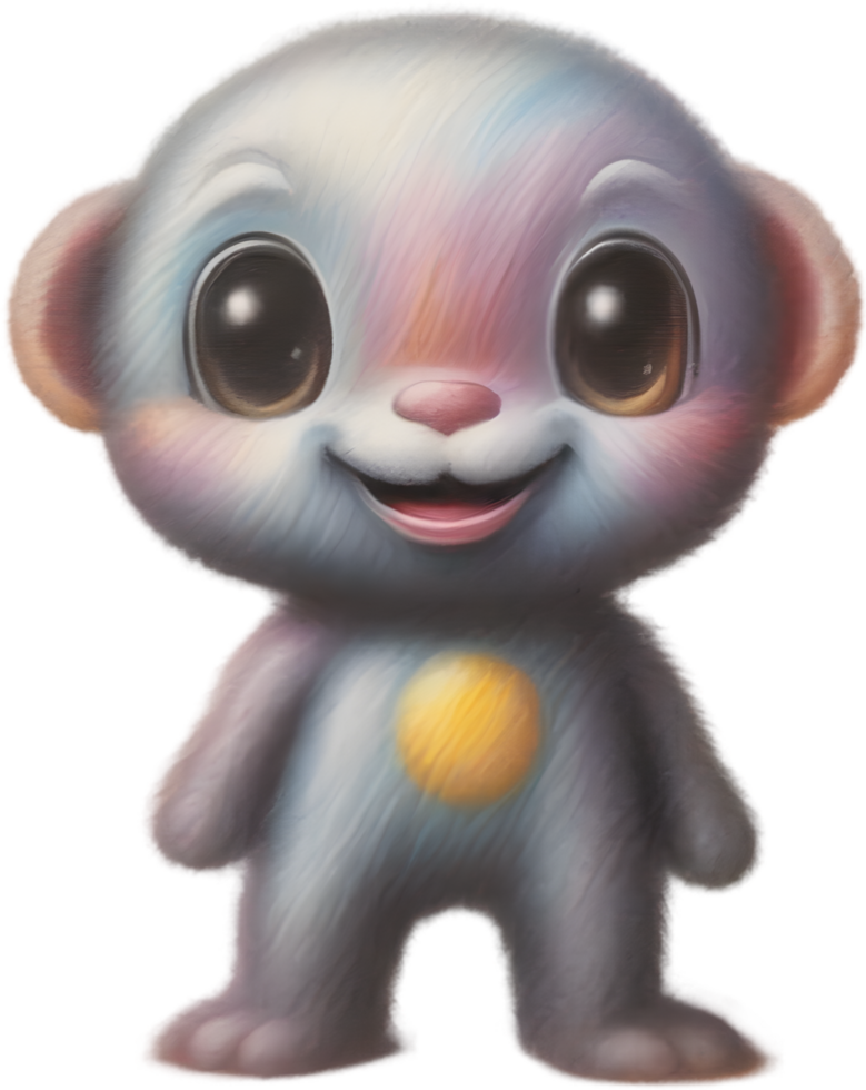 Pencil sketches of a cute creature. Ai-generated. png