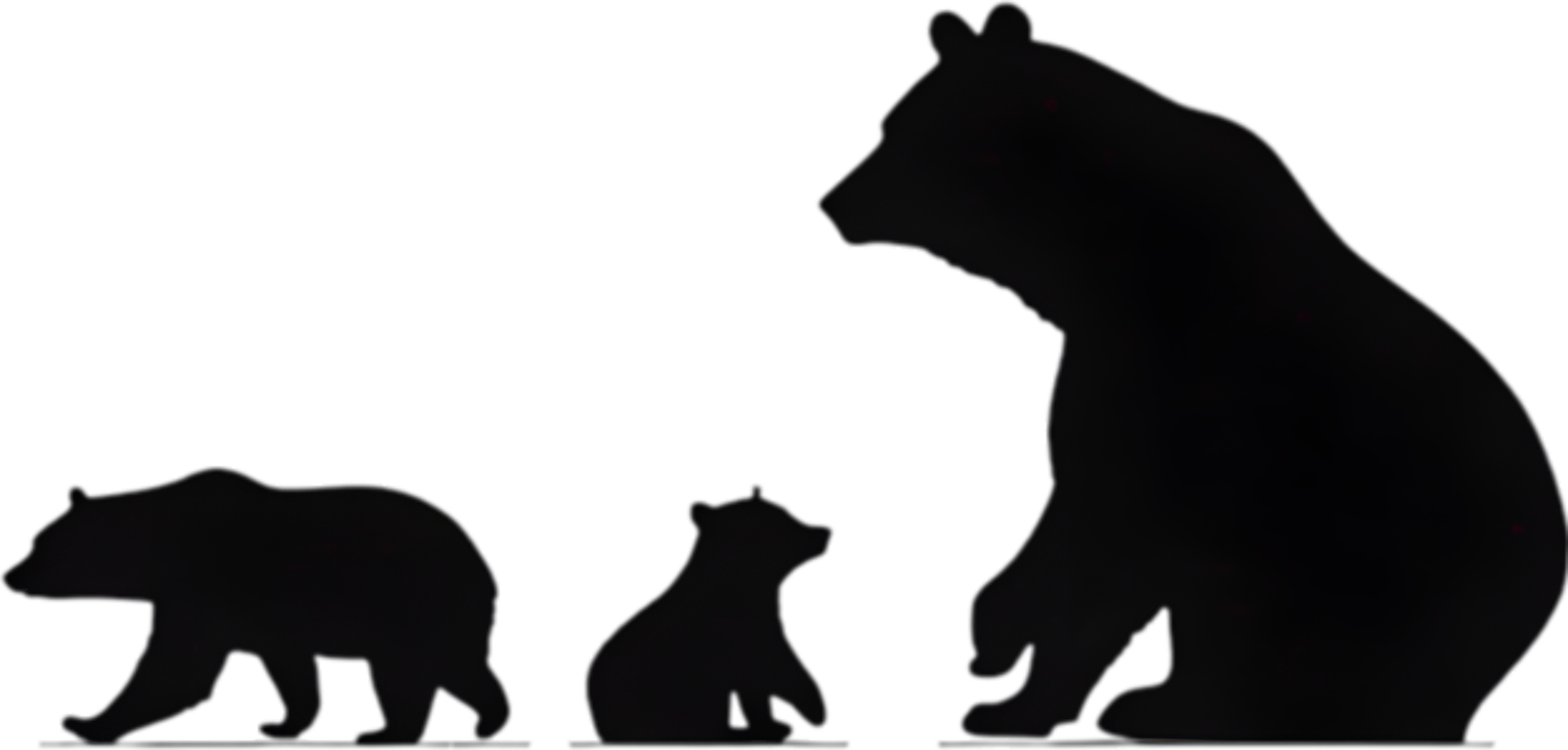 Mama bear with her cub. Ai-Generated. png