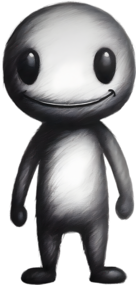 Pencil sketches of a cute creature. Ai-generated. png
