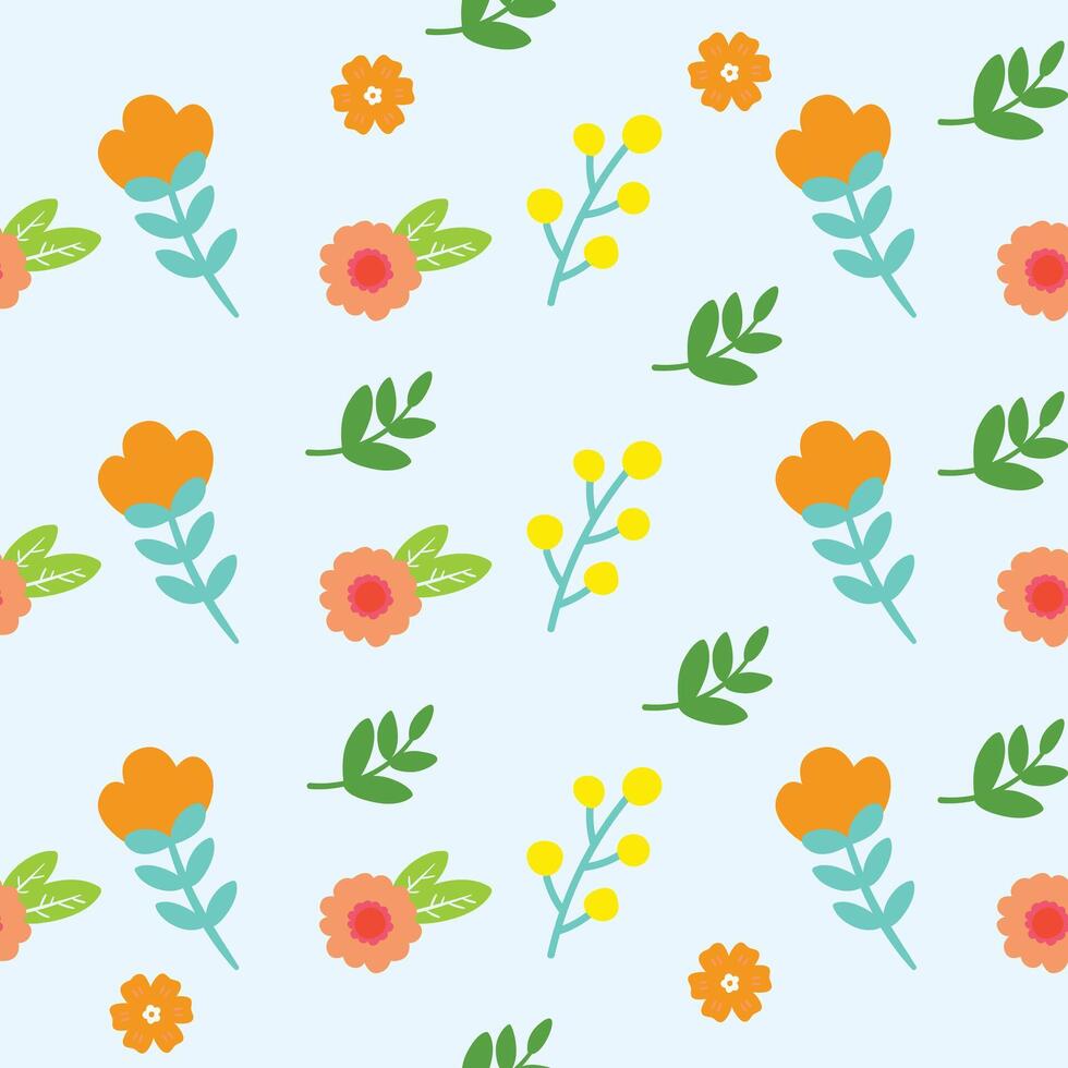 Seamless flower pattern design . Floral print for fabric. vector