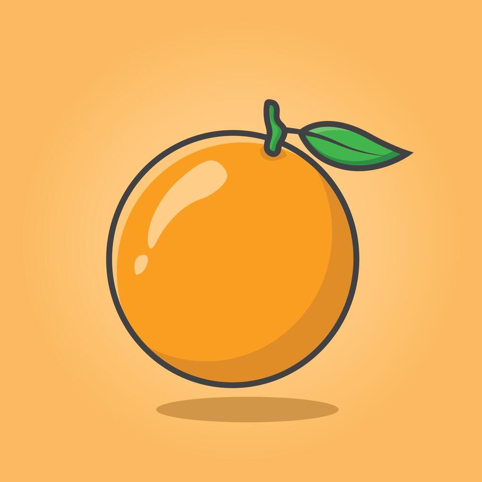 orang fruta. naranja ilustración diseño vector