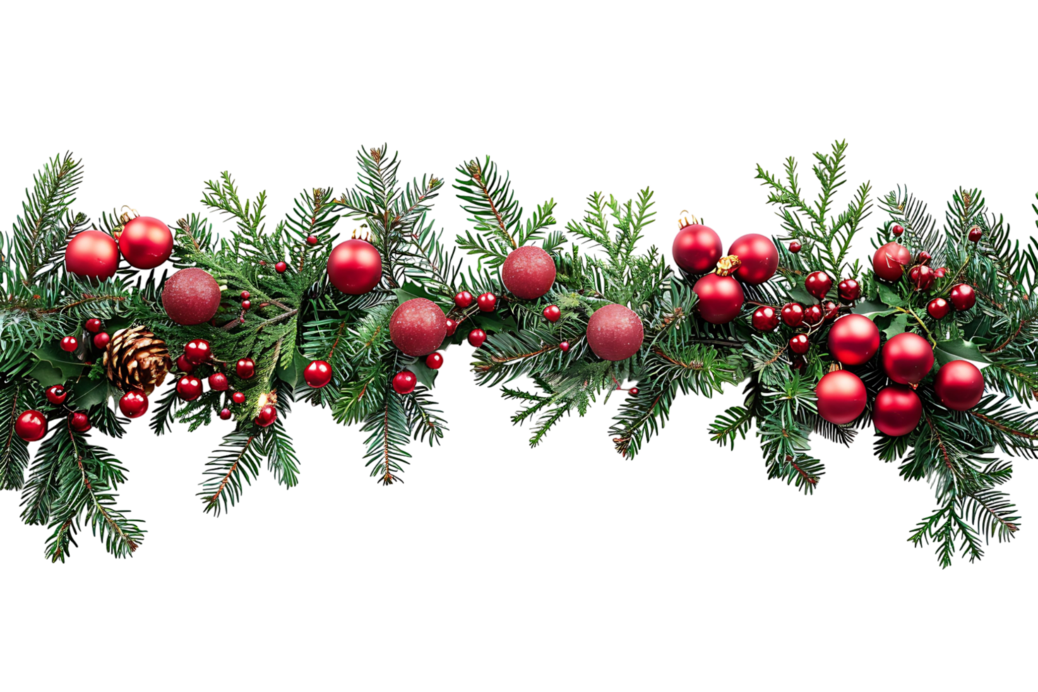 Christmas border design on transparent background png
