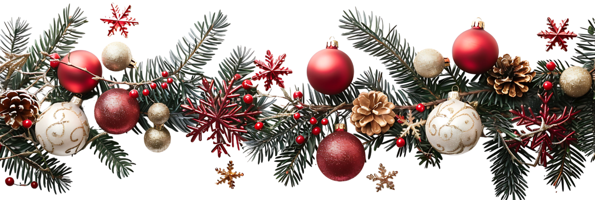 Christmas border design on transparent background png