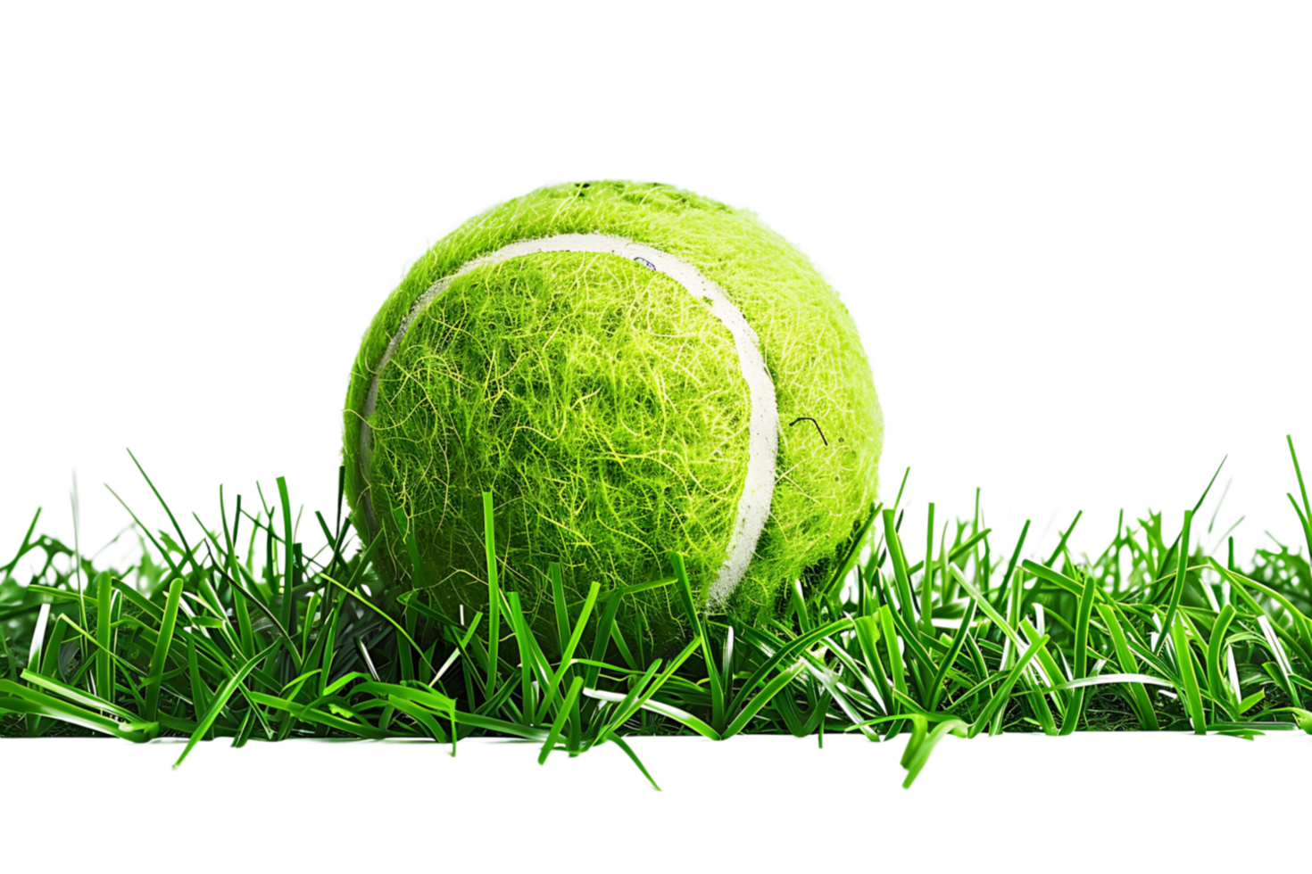 tennis ball on grass transparent background png