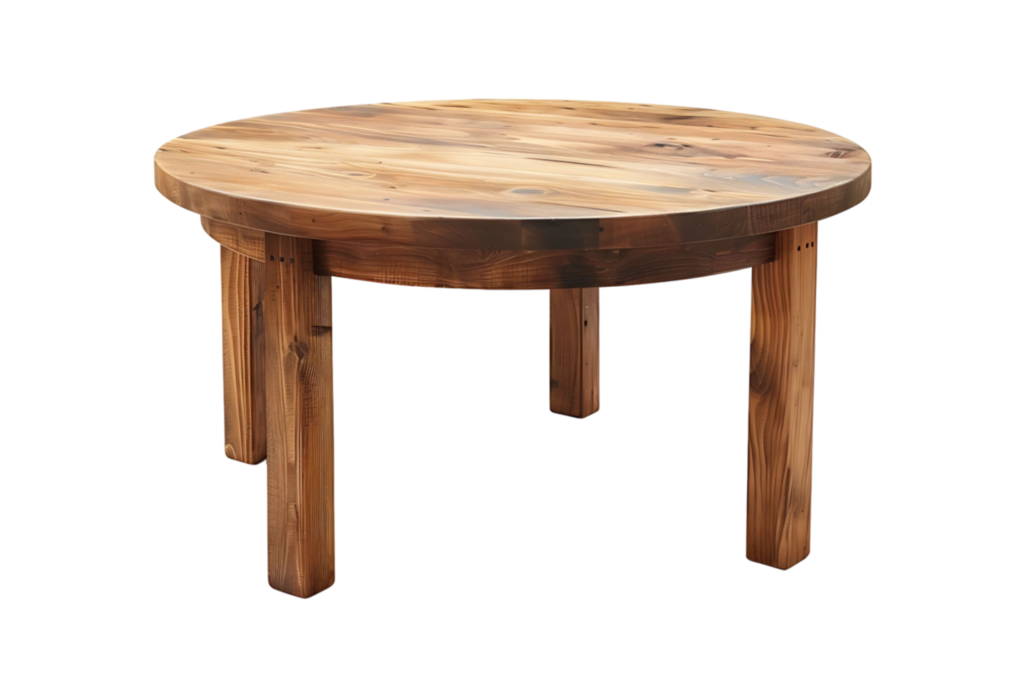 Wooden table on transparent background png