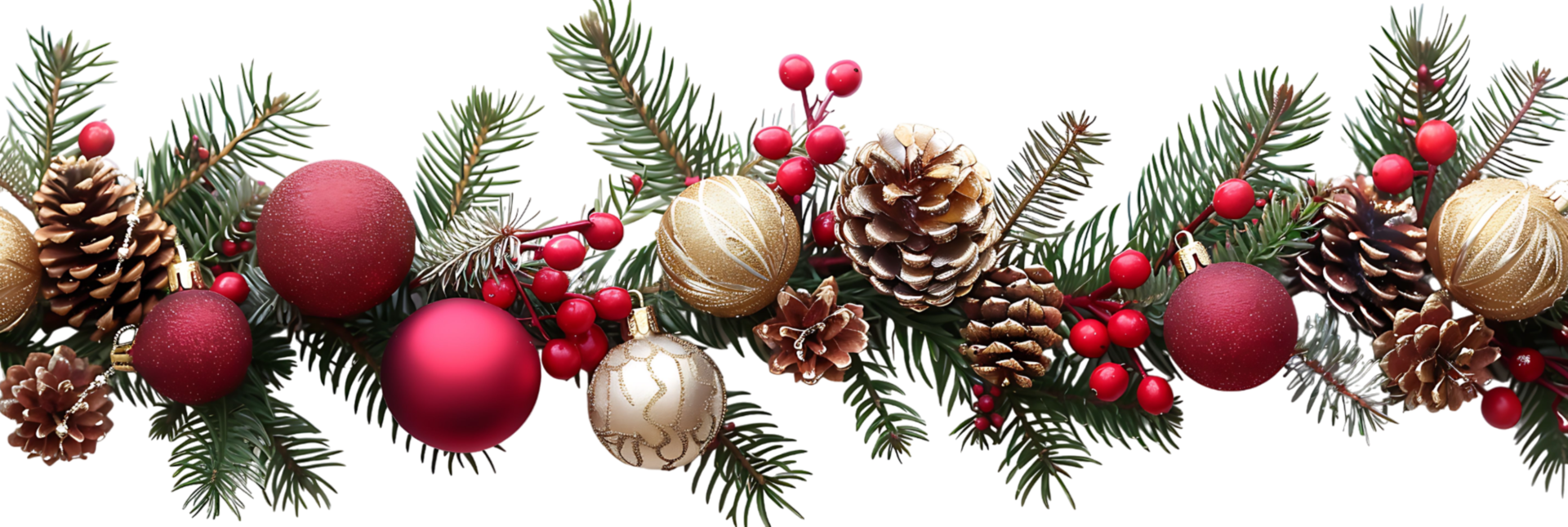 Christmas border design on transparent background png