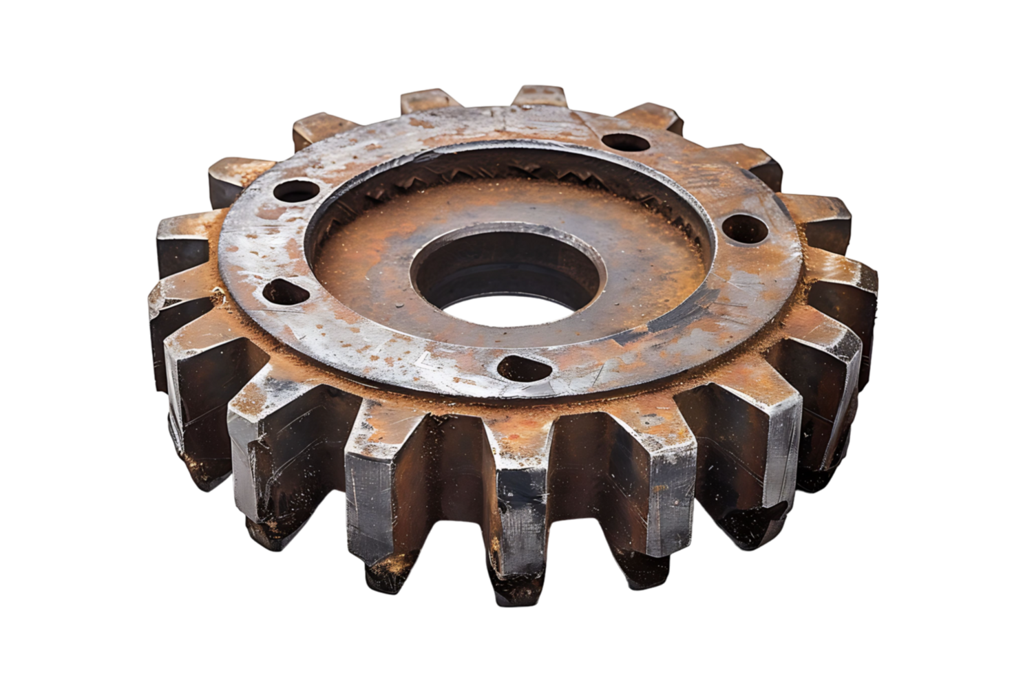 Gear cog wheel on isolated transparent background png