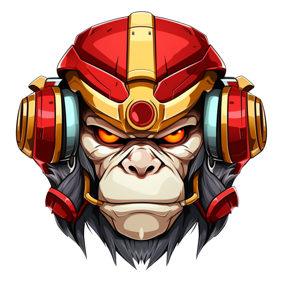 monkey robot cartoon mascot png