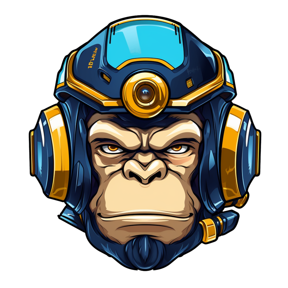 monkey robot cartoon mascot png