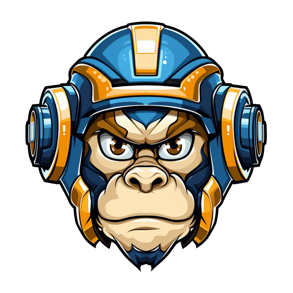 monkey robot cartoon mascot png