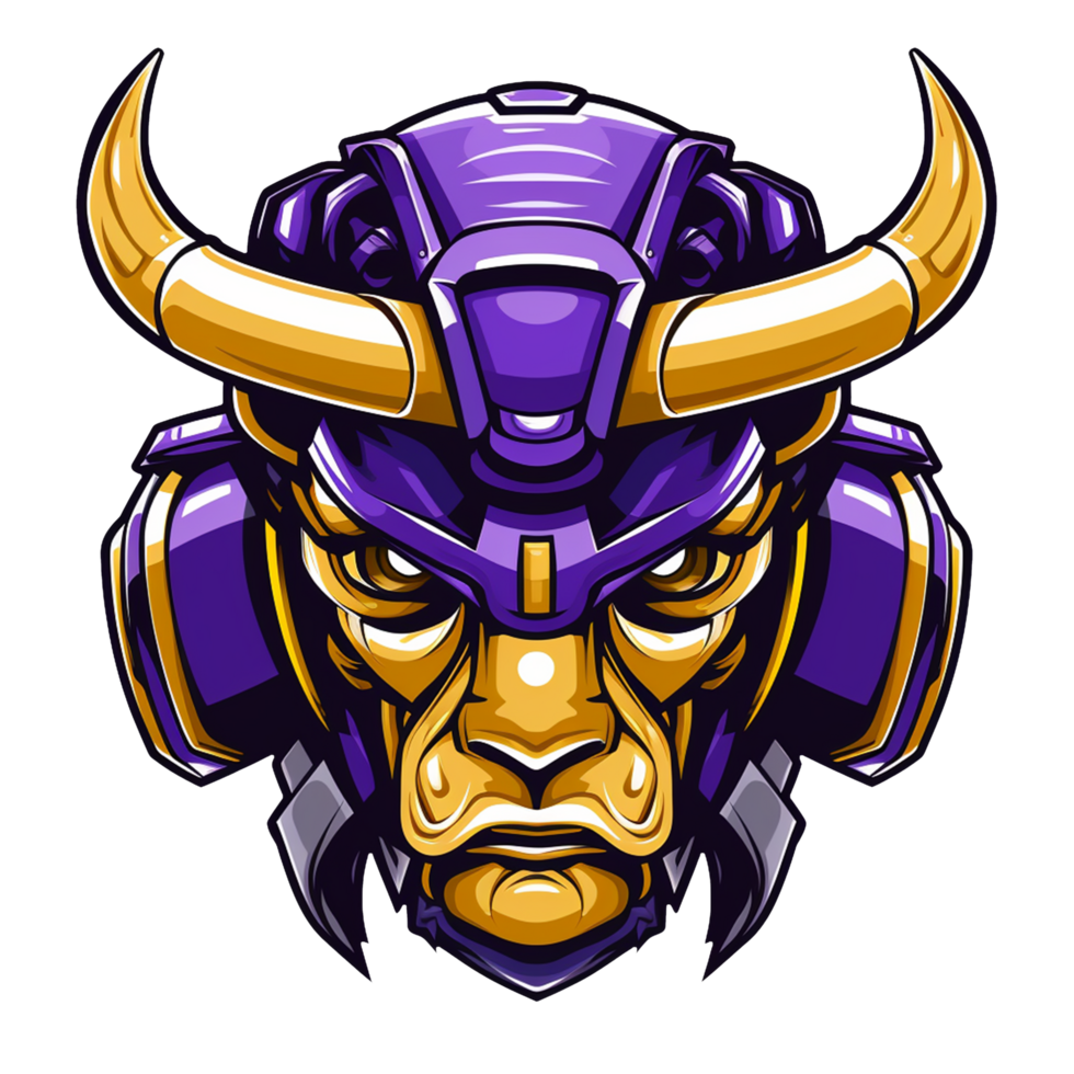 cartoon bull fighting robot head png