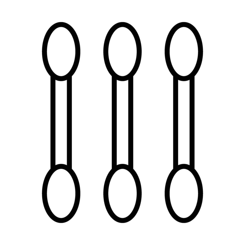 Cotton buds icon Line Icon vector