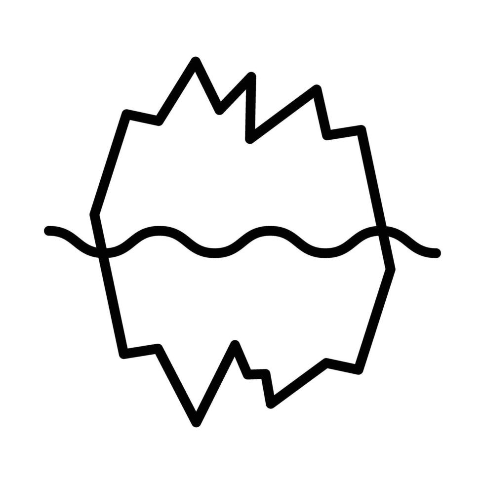 Iceberg line icon vector