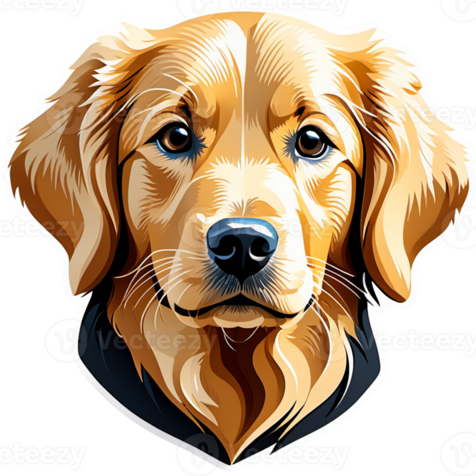 Golden retriever dog puppy icon png