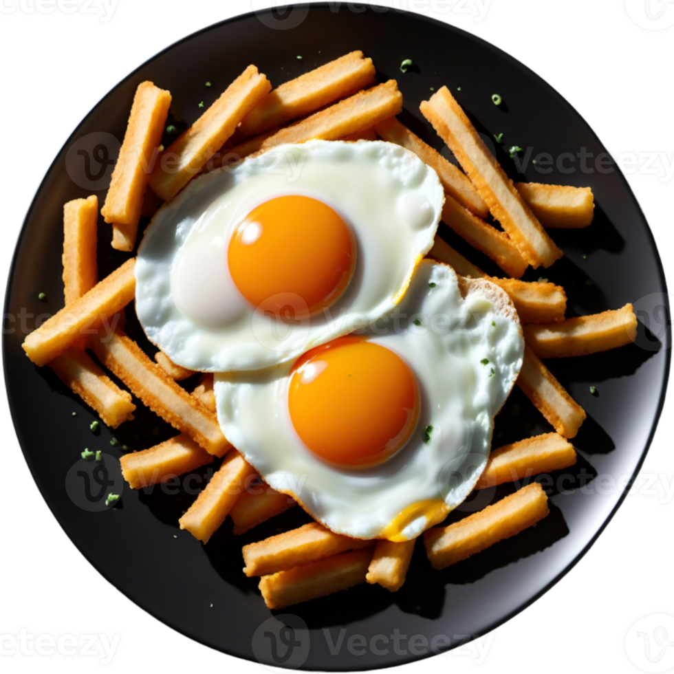 Plate delicious fried egg protein png