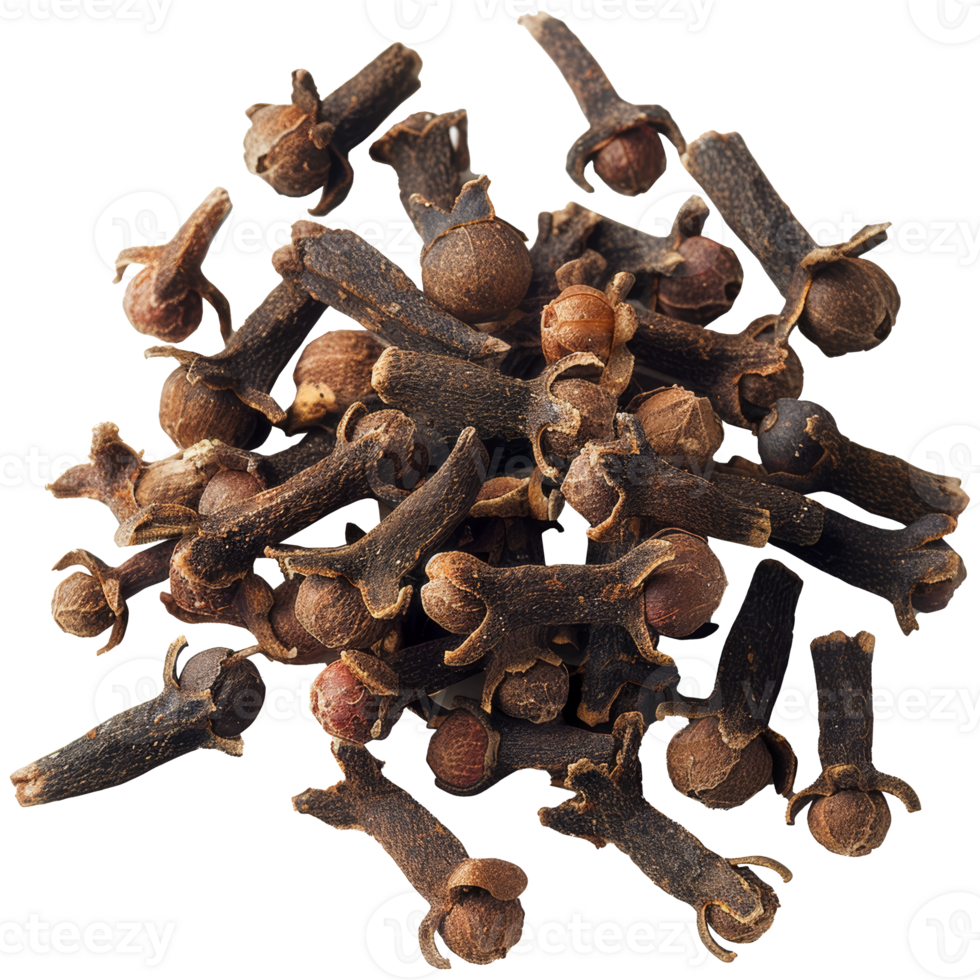 Realistic dry cloves, transparent background png
