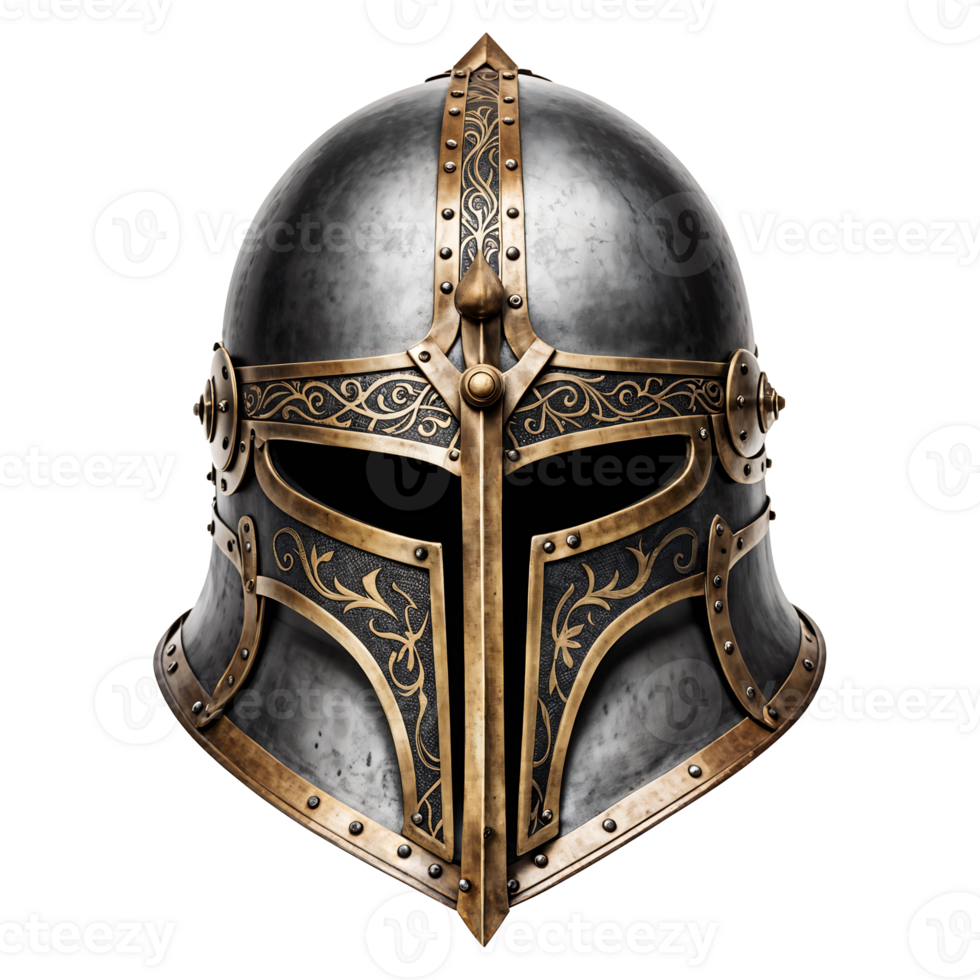 medievale casco isolato su trasparente sfondo png