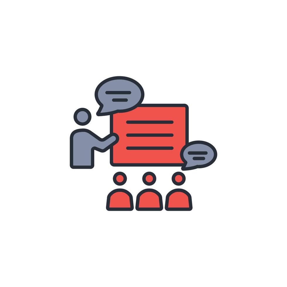 teach icon. .Editable stroke.linear style sign for use web design,logo.Symbol illustration. vector