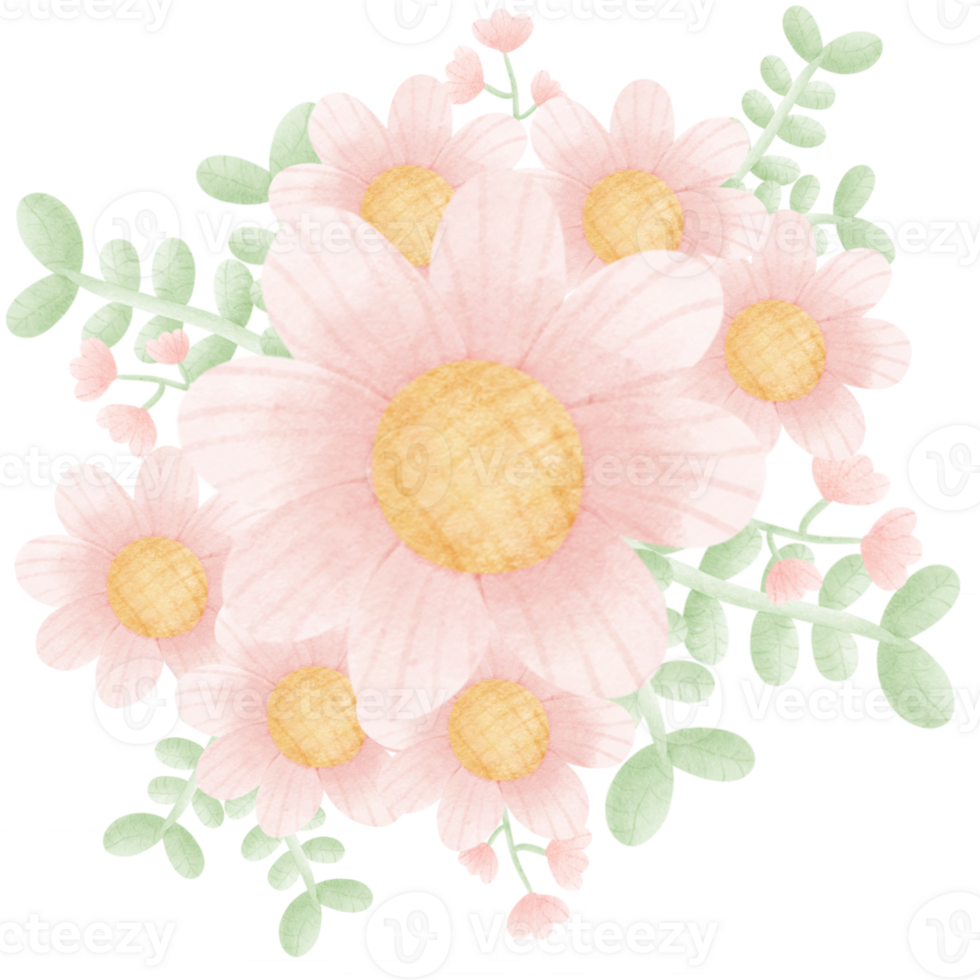 A bouquet of pink flowers png