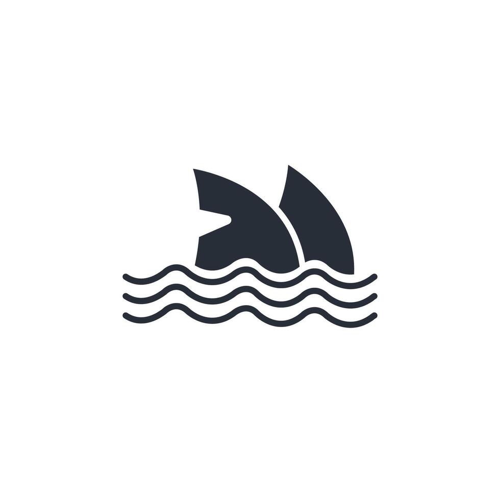 Shark icon. .Editable stroke.linear style sign for use web design,logo.Symbol illustration. vector