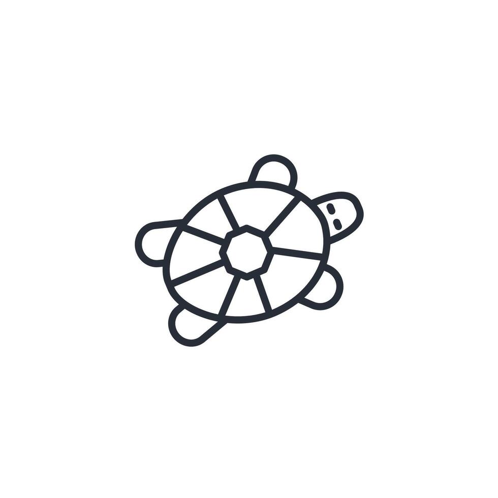 turtle icon. .Editable stroke.linear style sign for use web design,logo.Symbol illustration. vector