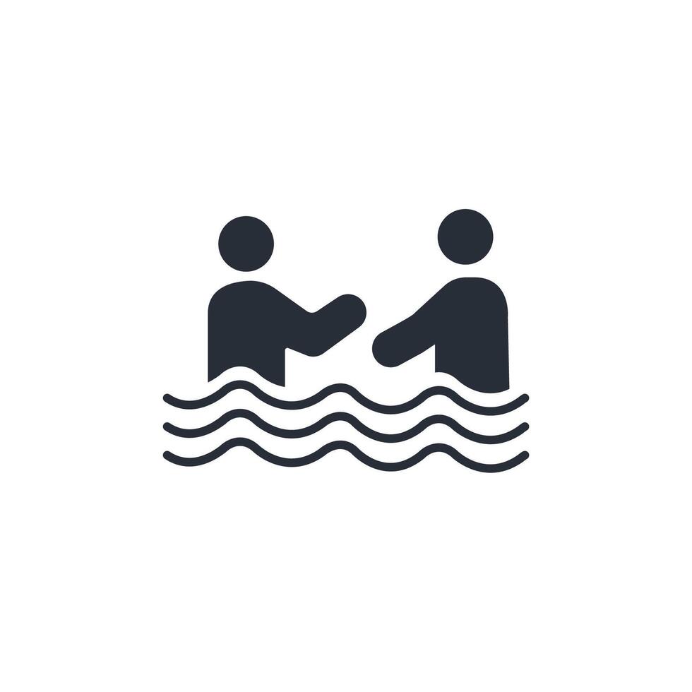 Swim icon. .Editable stroke.linear style sign for use web design,logo.Symbol illustration. vector
