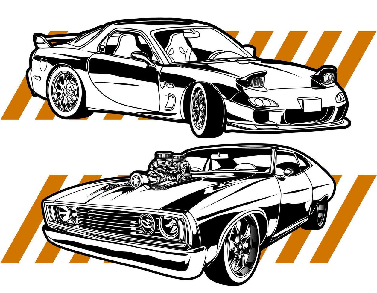 ilustración de coche de carreras vector