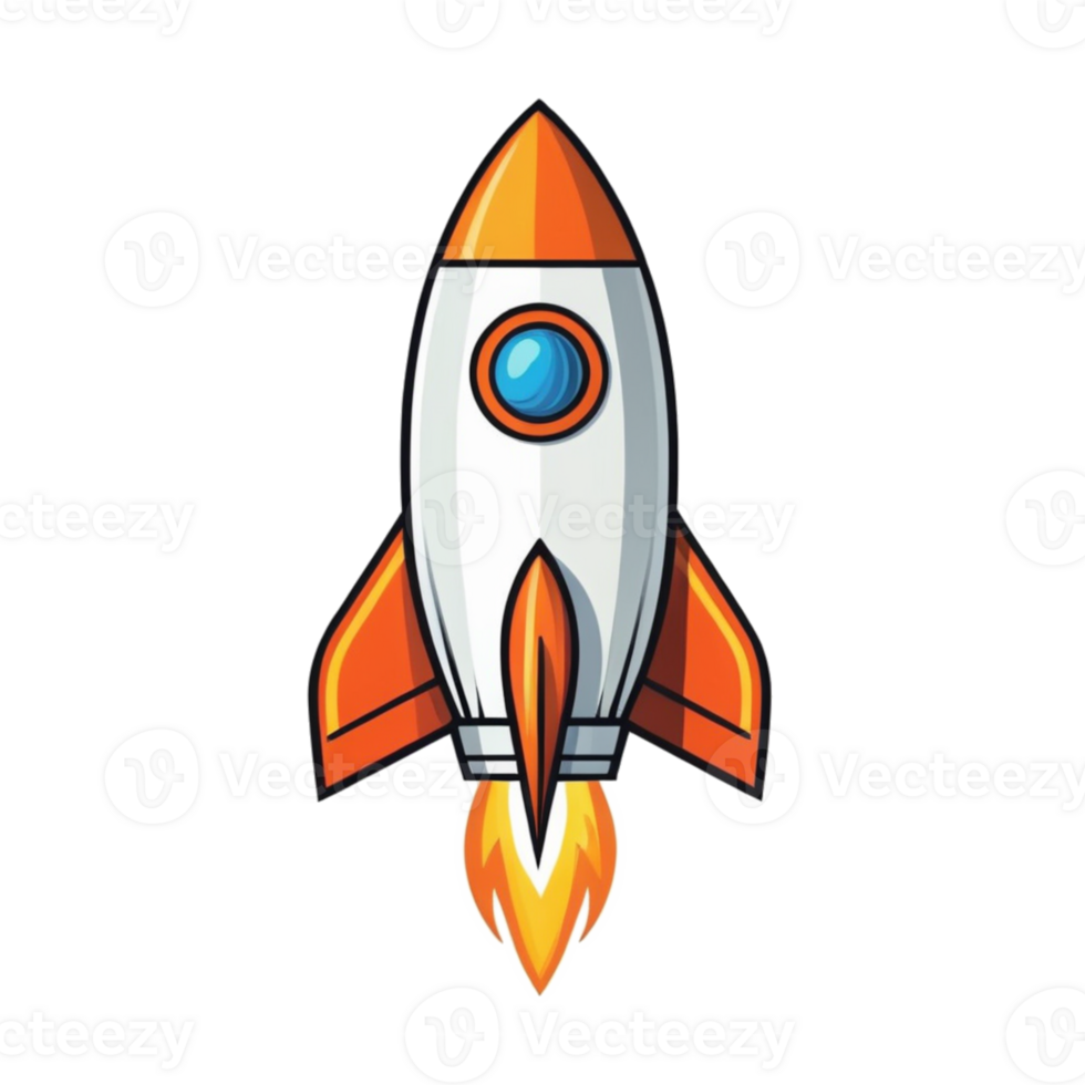 Collection of Rocket Launch Logo Designs Isolated png