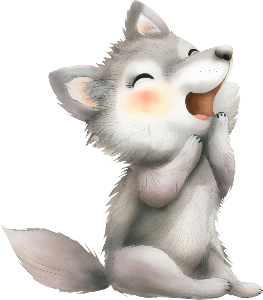 Cute Werewolf Howling Eclipse png