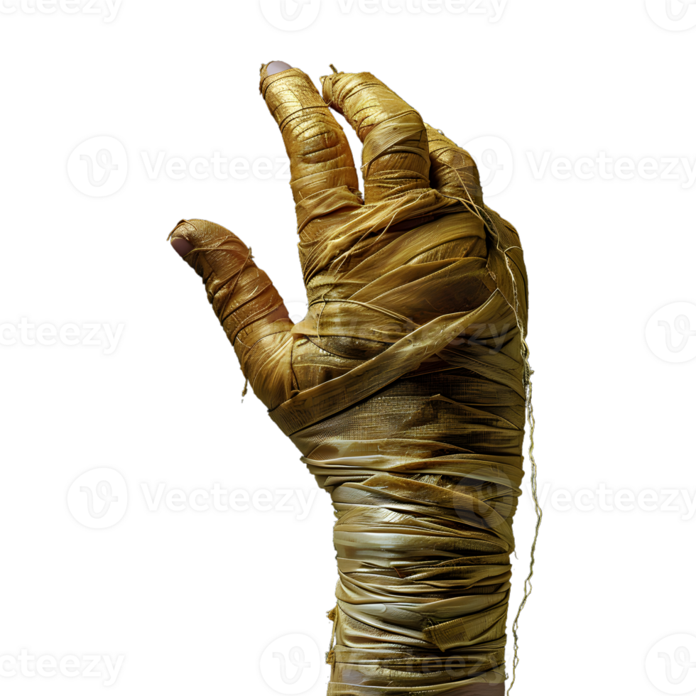 hand with gold bandana png