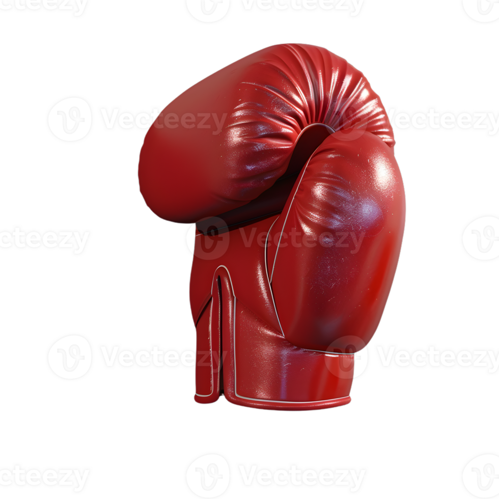 Isolated red boxing gloves ready for a boxing match or training session png
